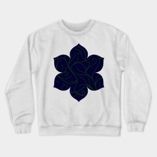 Blue Velvet, Green Vines Crewneck Sweatshirt